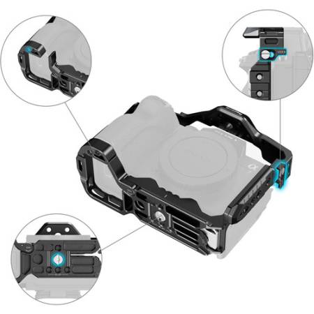 SmallRig 3669D - zaawansowany zestaw z klatką i uchwytami do Sony Alpha 7 V / 7R V / 7 IV / 7S III - szczegóły